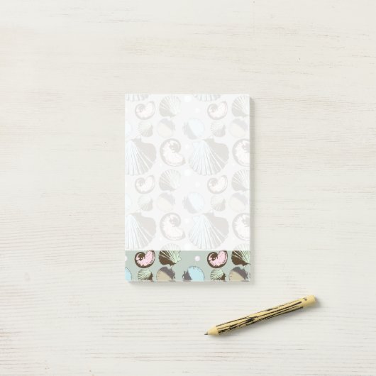 Post-it® Motif Retro Seashell (Sur un bureau)