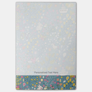 Post-it® motif romantique Abstrait avec dessin animé