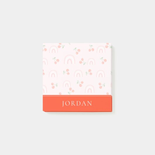 Post-it® Motif rose arc-en-ciel cerise (Devant)