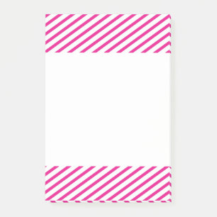 Post-it® Motif rose chaud en bande diagonale