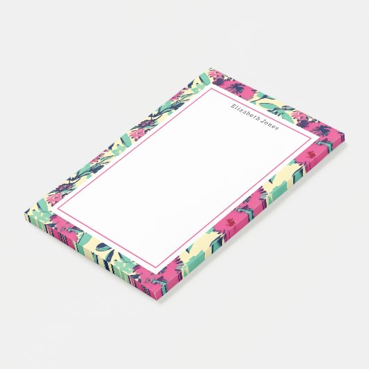 Post-it® Motif rose chaud floral (Incliné)