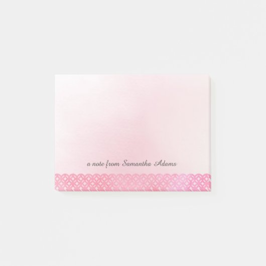 Post-it® Motif rose de dentelle d'aquarelle (Devant)