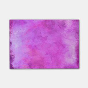 Post-it® Motif rose de texture d'aquarelle de framboise