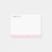 Post-it® Motif rose et blanc (Devant)