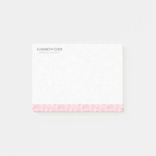Post-it® Motif rose et blanc (Devant)