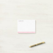 Post-it® Motif rose et blanc (Sur un bureau)