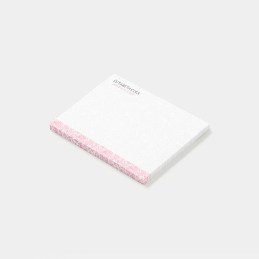 Post-it® Motif rose et blanc (Incliné)