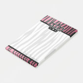 Post-it® Motif rose et noir de princesse à la mode chic de (Incliné)