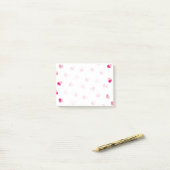 Post-it® Motif rose mignon de coeur d'amour (Sur un bureau)