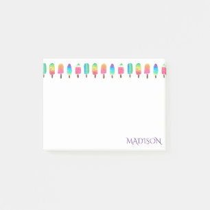 Post-it® Motif rose pourpre frais de Popsicle de nouveau à
