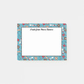 Post-it® Motif rouge bleu mignon - Une note de l'infirmière (Devant)