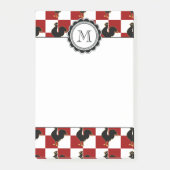 Post-it® Motif rouge et noir de poulet de coq (Devant)