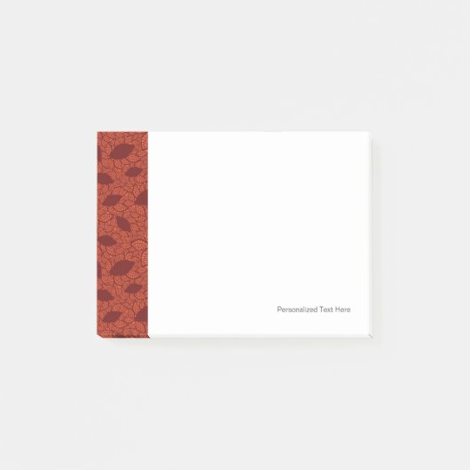 Post-it® motif rouge feuille orange (Devant)