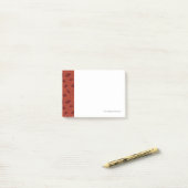 Post-it® motif rouge feuille orange (Sur un bureau)