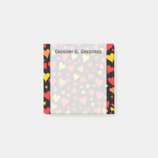 Post-it® Motif rouge, orange et jaune de flottement de (Devant)