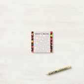 Post-it® Motif rouge, orange et jaune de flottement de (Sur un bureau)