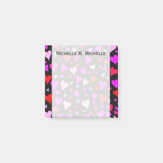 Post-it® Motif rouge, rose, pourpre et magenta d'amusement (Devant)