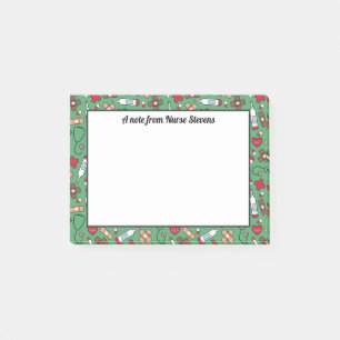 Post-it® Motif rouge vert mignon - Une note de l'infirmière