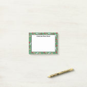 Post-it® Motif rouge vert mignon - Une note de l'infirmière (Sur un bureau)