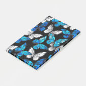 Post-it® Motif sans couleur foncée avec papillons bleus Mor (Incliné)
