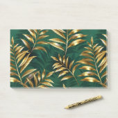 Post-it® Motif sans couture avec des fougères dorées (Sur un bureau)