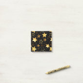 Post-it® Motif sans couture avec étoiles d'or (Sur un bureau)