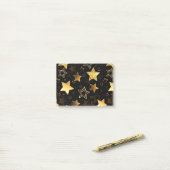 Post-it® Motif sans couture avec étoiles d'or (Sur un bureau)