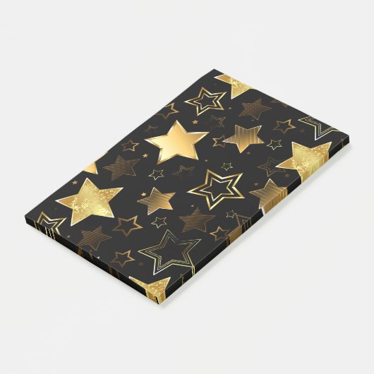 Post-it® Motif sans couture avec étoiles d'or (Incliné)