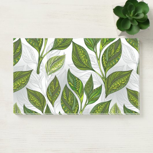 Post-it® Motif sans couture avec Feuilles de thé vert (Bureau)