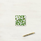 Post-it® Motif sans couture avec Feuilles de thé vert (Sur un bureau)