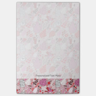 Post-it® motif savoureux avec oiseaux et fleurs