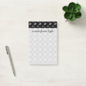 Post-it® Motif Sketchy| Ajouter votre nom (Bureau)