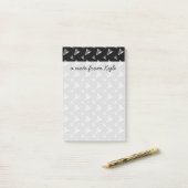 Post-it® Motif Sketchy| Ajouter votre nom (Sur un bureau)