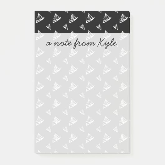 Post-it® Motif Sketchy| Ajouter votre nom (Devant)