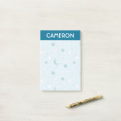 Post-it® Motif Sky & Space bleu (Sur un bureau)
