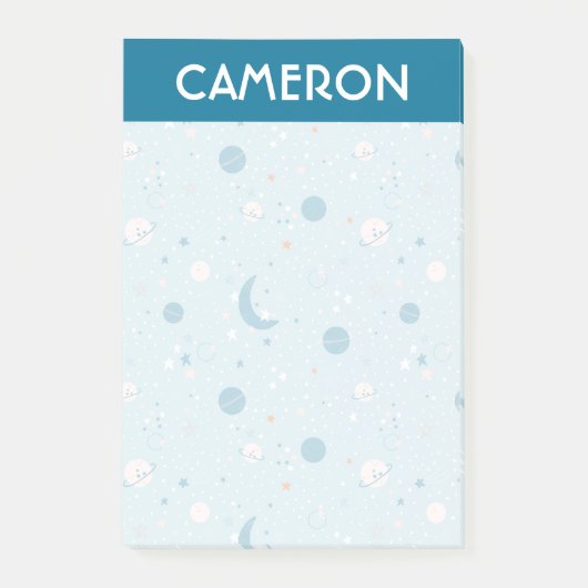Post-it® Motif Sky & Space bleu (Devant)