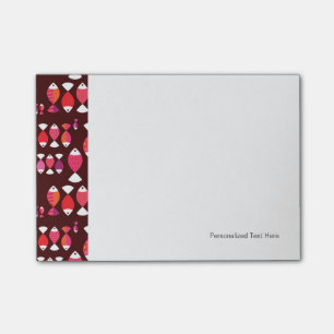 Post-it® Motif sous-marin de rétros poissons abstraits