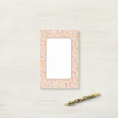Post-it® Motif sucre de canne doux (Sur un bureau)