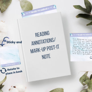 Post-it® Motif/Symbole Note de lecture en acrylique Annotat