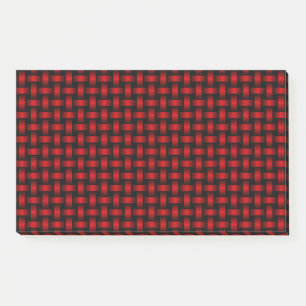 Post-it® Motif Tissé Rouge Noir