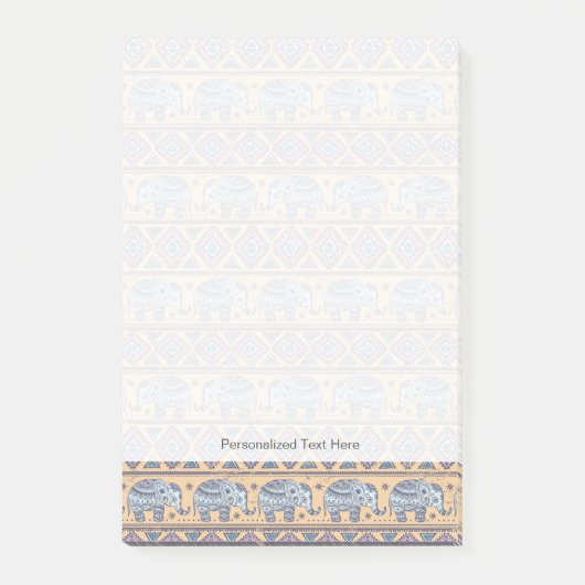 Post-it® Motif tribal Blue Ethnic Elephant (Devant)