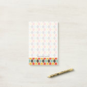 Post-it® Motif tribal de mode d'ikat moderne (Sur un bureau)