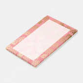 Post-it® motif tropical d'ananas d'or élégant de faux (Incliné)