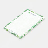 Post-it® Motif tropical feuille vert (Incliné)