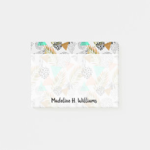 Post-it® Motif tropical géométrique abstrait de feuille
