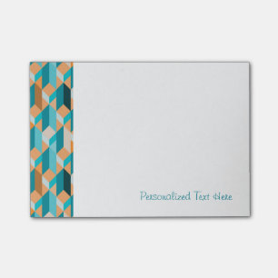 Post-it® Motif turquoise et orange de formes