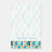 Post-it® Motif turquoise et orange de formes (Devant)