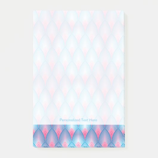 Post-it® Motif turquoise et rose de pétale (Devant)