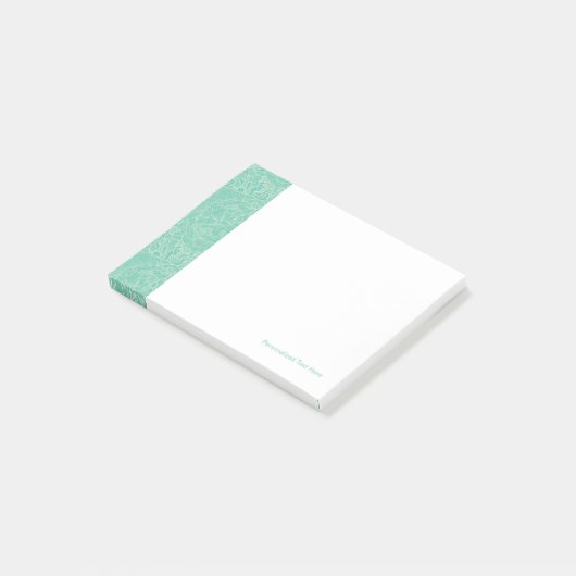Post-it® Motif Turquoise Peony (Incliné)