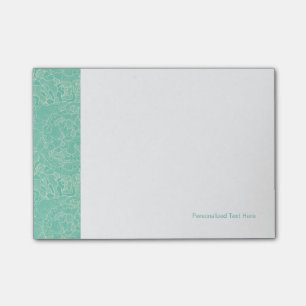Post-it® Motif Turquoise Peony